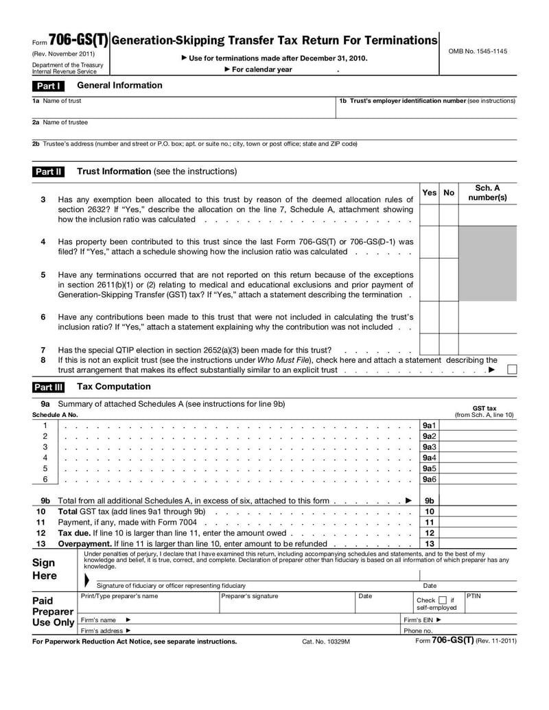 Large thumbnail of Form 706-GS (T) - Nov 2011