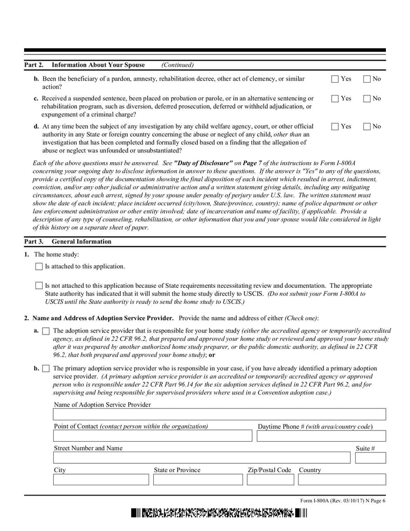 Large thumbnail of Form I-800a - Mar 2017