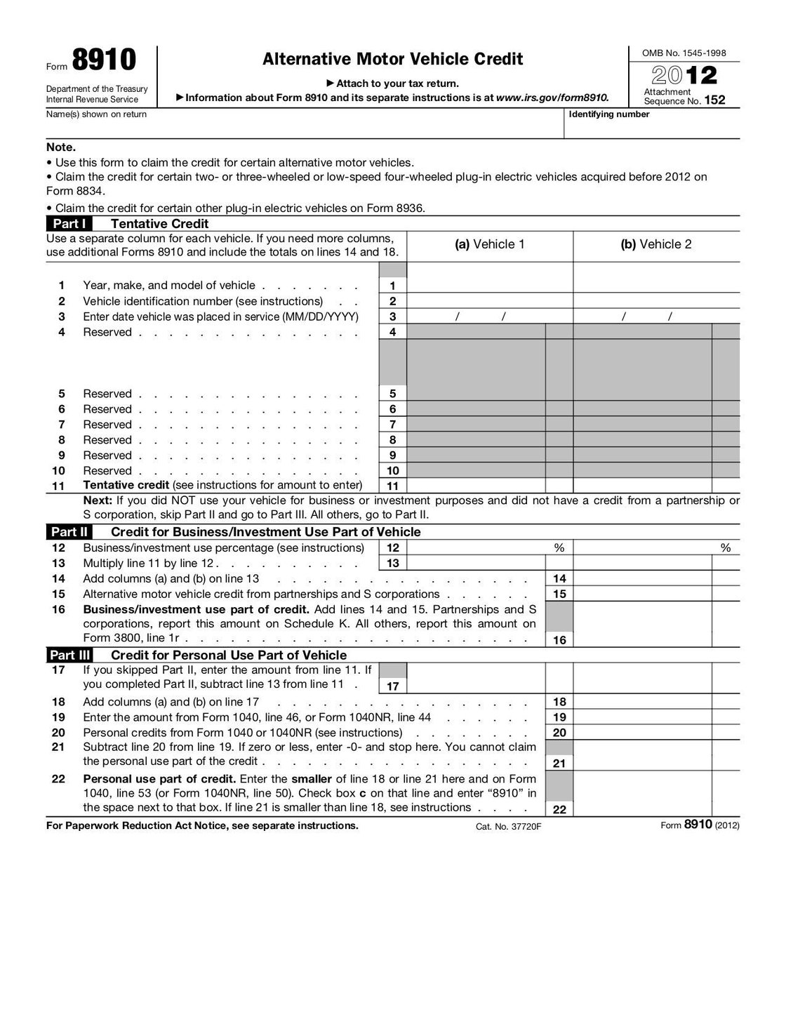 Form 8910 | Fill and sign online with Lumin