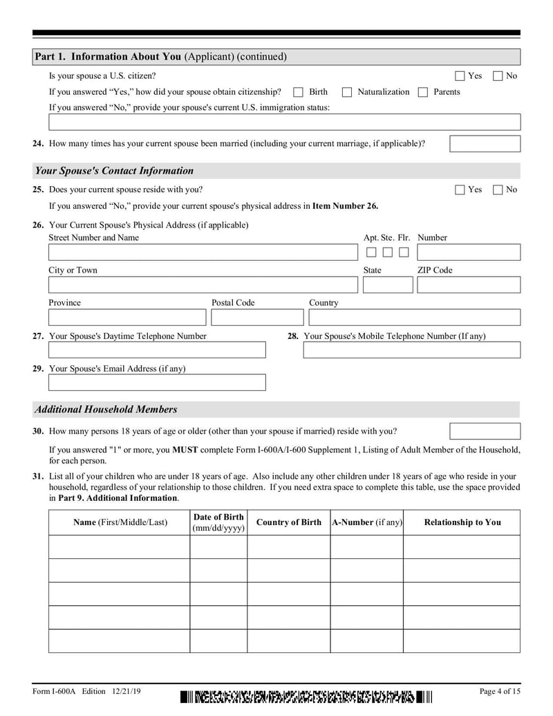 Large thumbnail of Form I-600A - Dec 2019