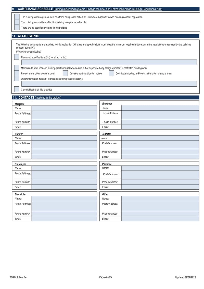 Large thumbnail of Form 2 Building Consent Application - Nov 2022