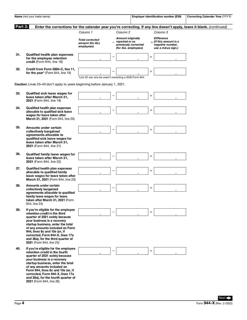 Large thumbnail of Form 944-X - Feb 2023