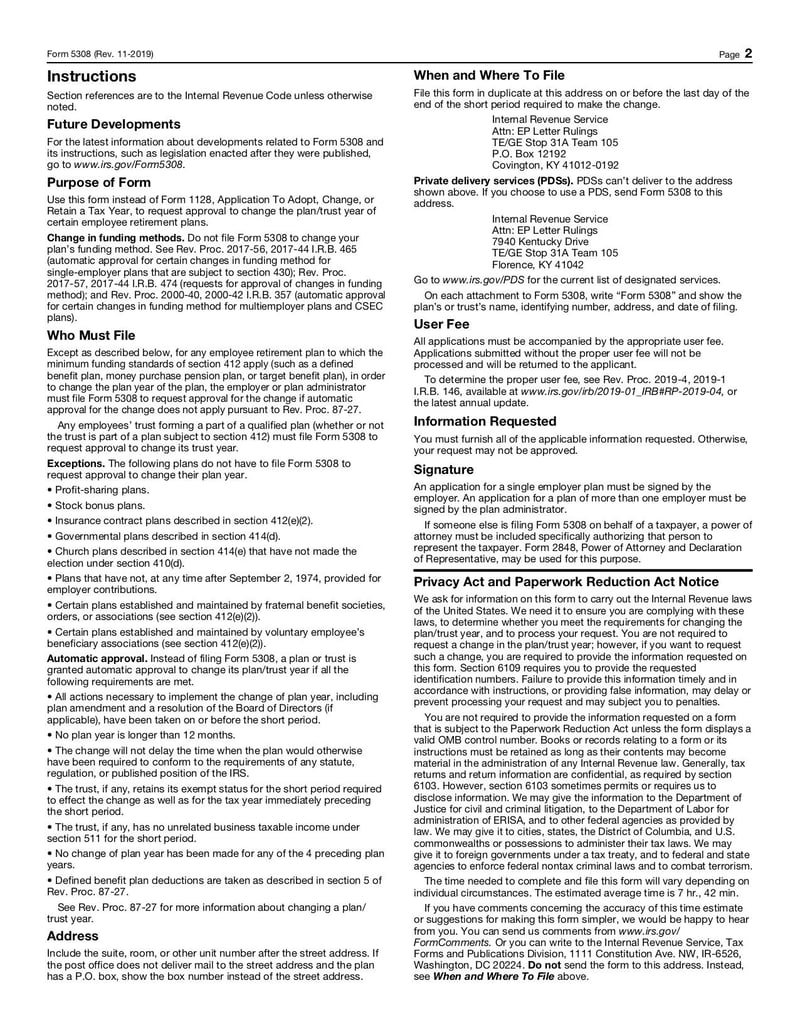 Large thumbnail of Form 5308 - Nov 2019