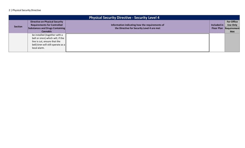 Large thumbnail of Physical Security Directive Security Level 4 - Mar 2019