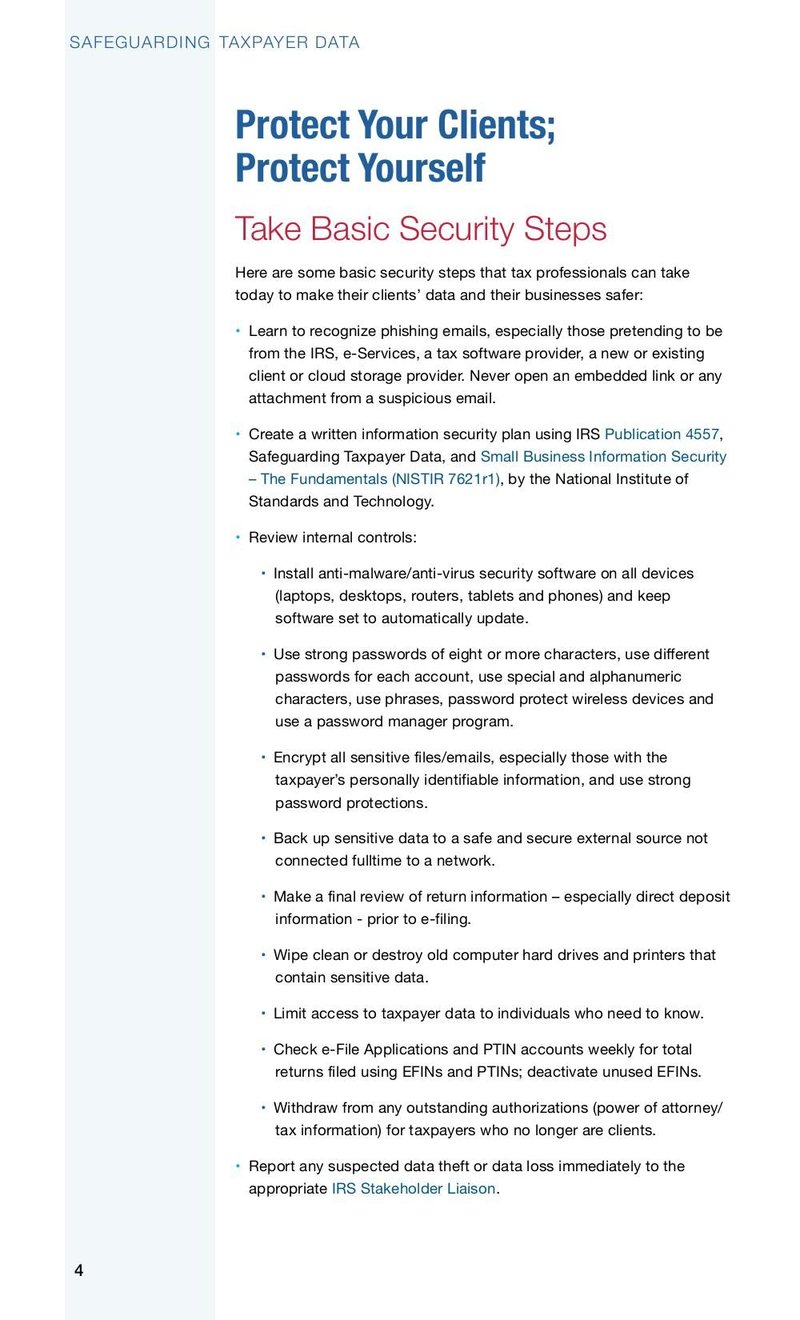 Large thumbnail of Publication 4557 Safeguarding Taxpayer Data - Jul 2021