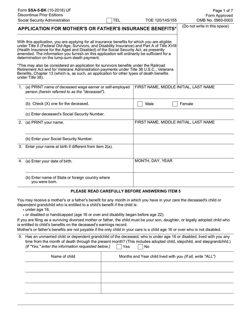 Large thumbnail of Application for a Social Security Card - Oct 2018