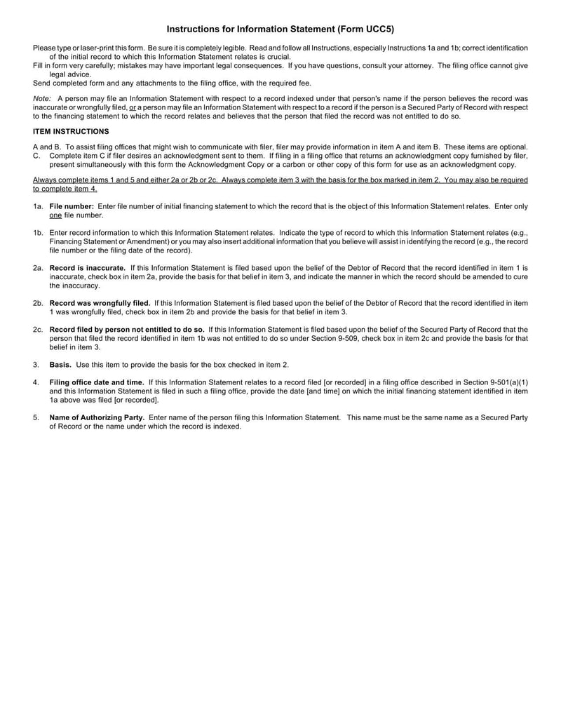 Large thumbnail of Form UCC5