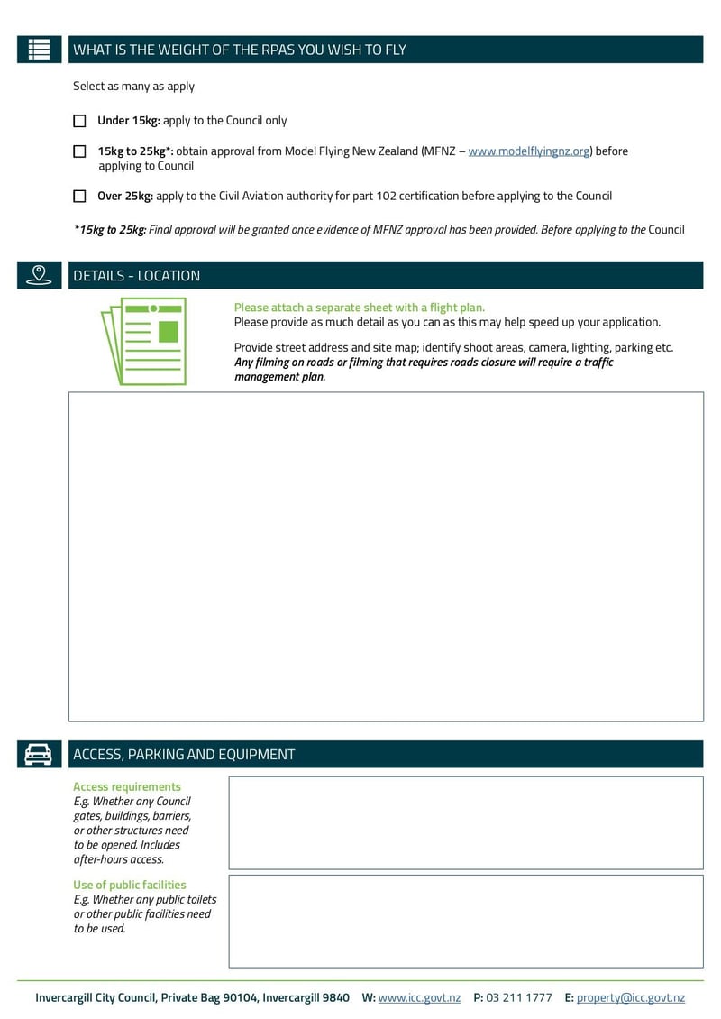 Large thumbnail of Drones Booking Form - Jul 2021