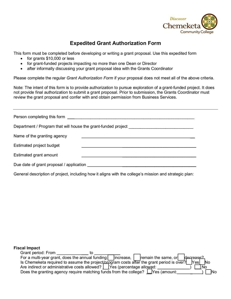 Expedited Grant Authorization Form | Fill and sign online with Lumin