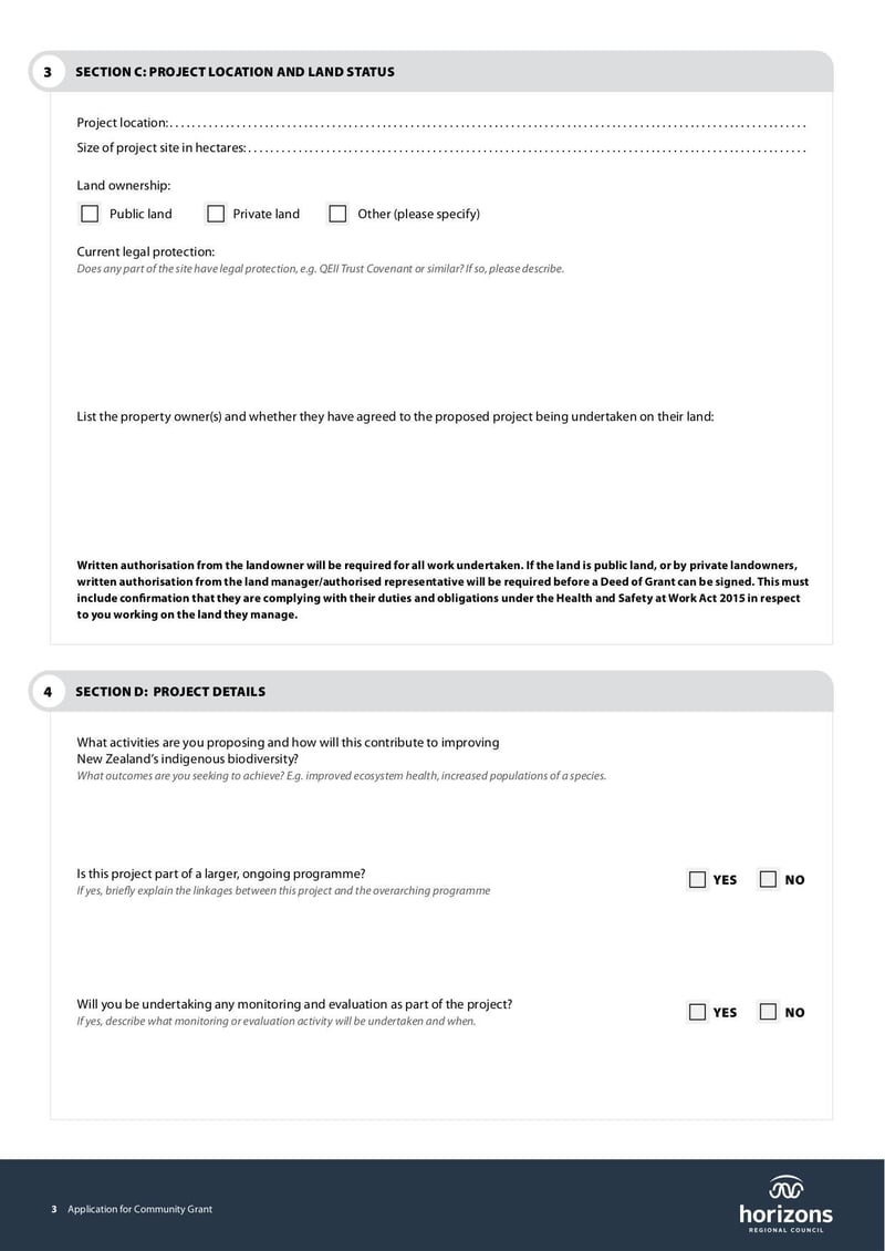 Thumbnail of Indigenous Biodiversity Community Grant Application Form - Mar 2022 - page 2