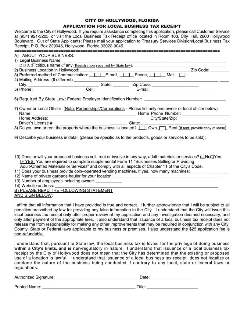 Large thumbnail of Florida Application Checklist for Business Operating From a Commercial Location