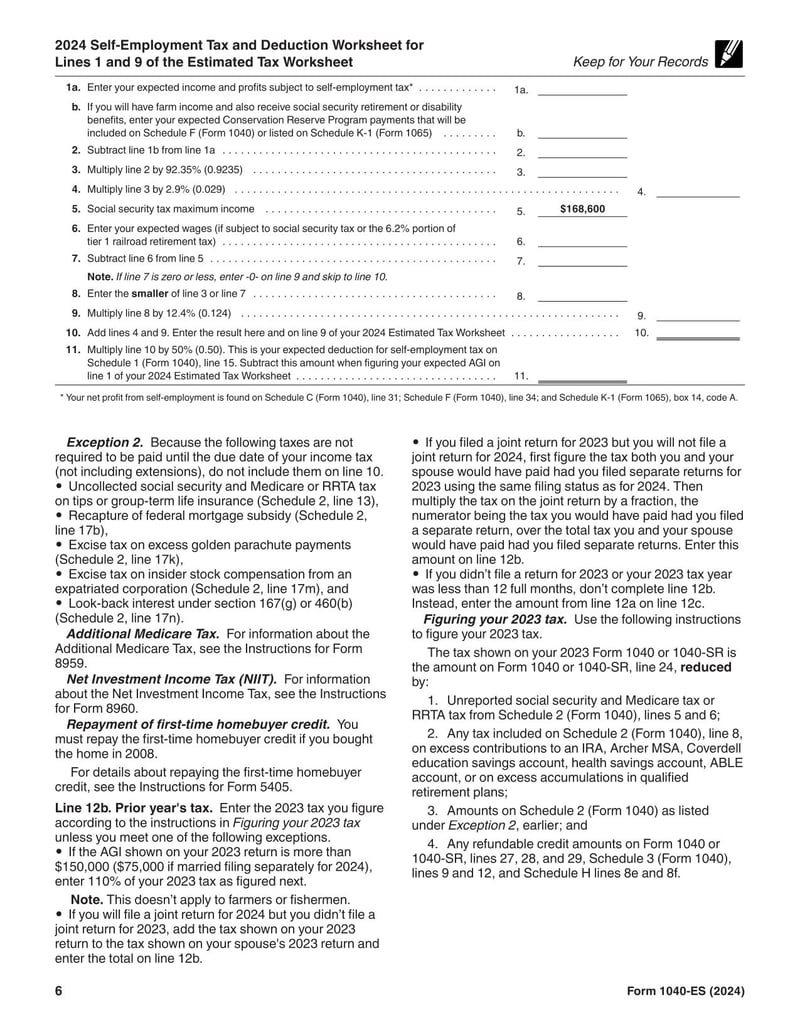 Large thumbnail of Form 1040-ES - Dec 2023