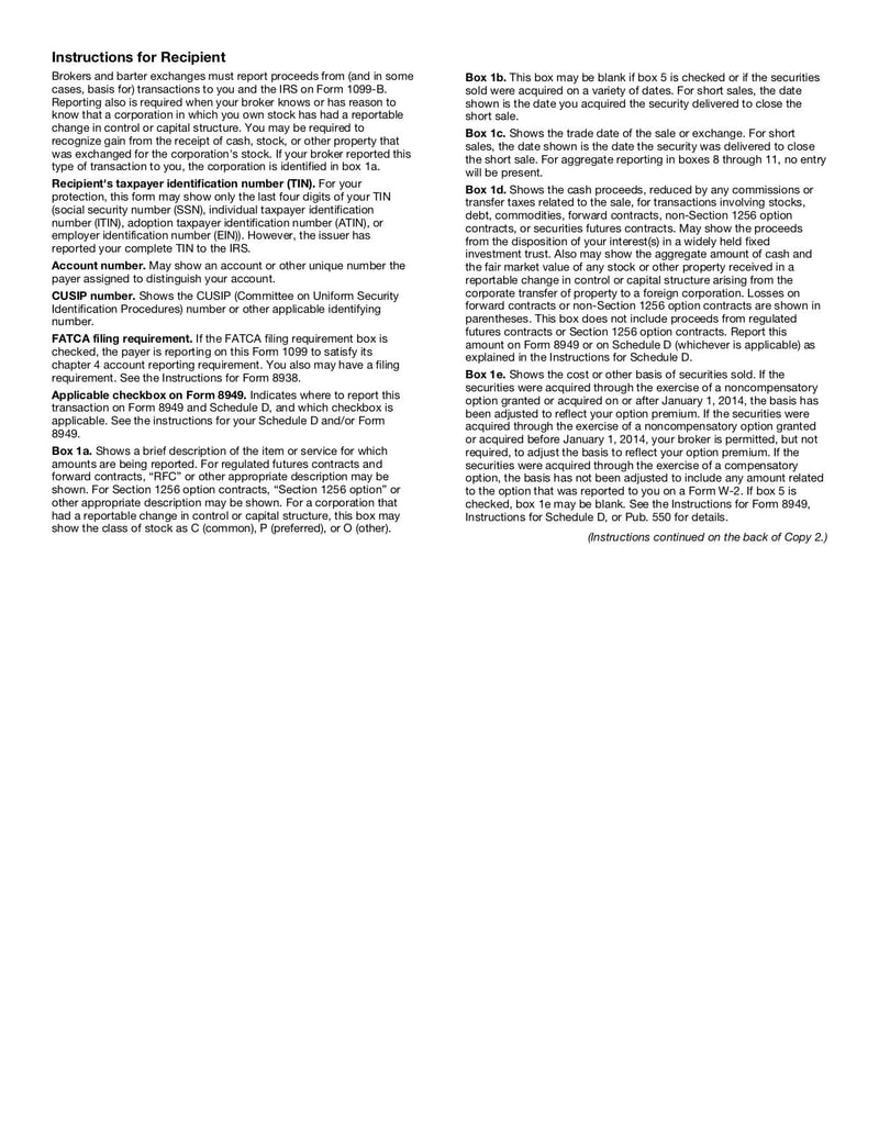 Large thumbnail of Form 1099 B - Jan 2019