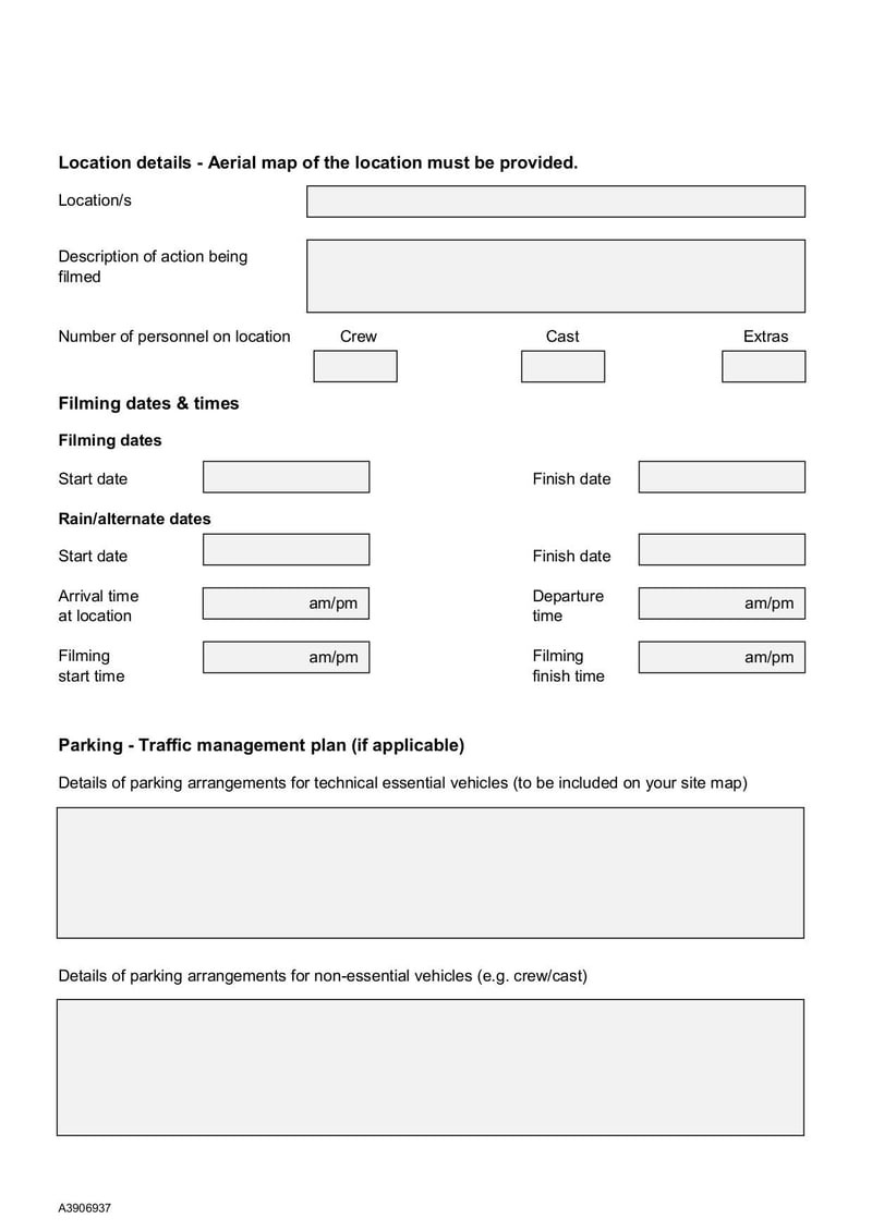 Large thumbnail of Filming in the District Application Form - Nov 2020