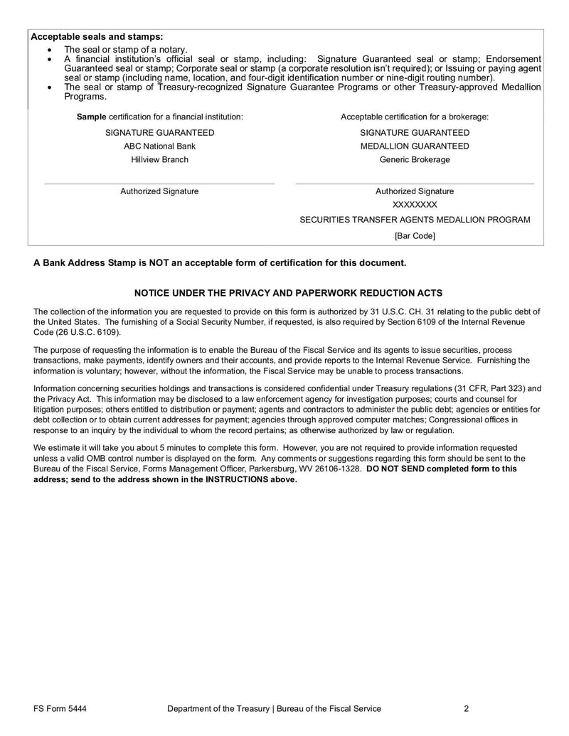 Large thumbnail of FS Form 5444 - Jul 2022
