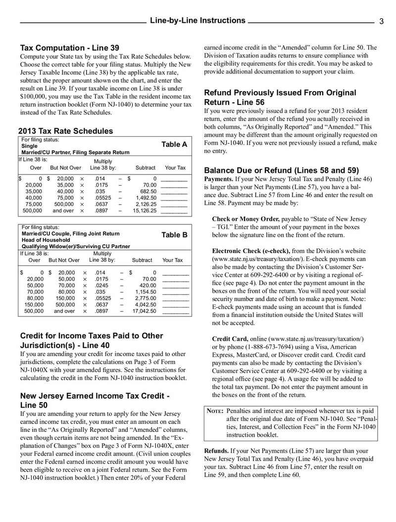 Large thumbnail of NJ-1040-X Form - Oct 2014