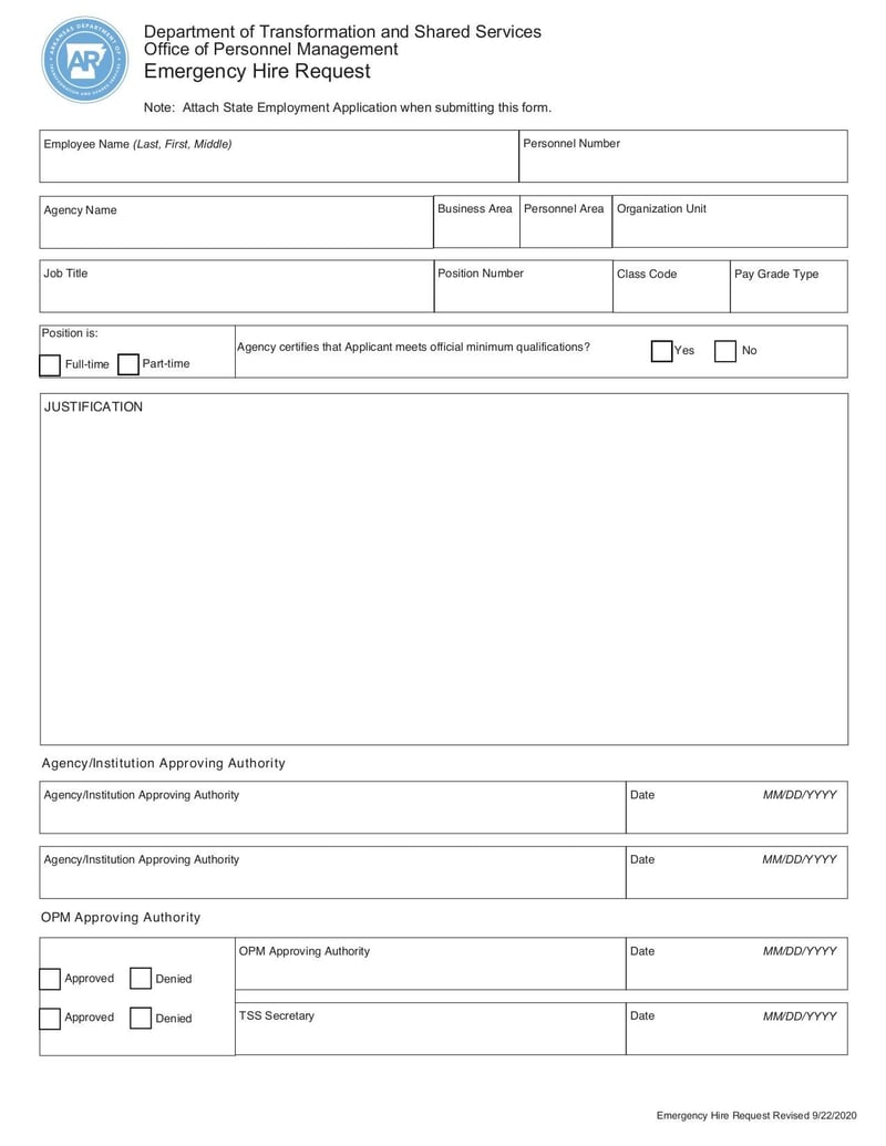 Large thumbnail of Emergency Hire Request - Sep 2020