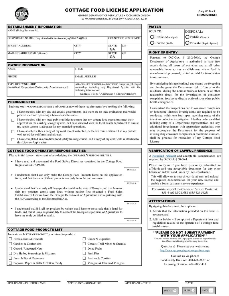 Large thumbnail of Cottage Food License Application - Aug 2020