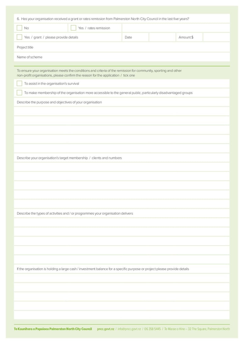 Large thumbnail of Rates Remission Application Form - Sep 2021