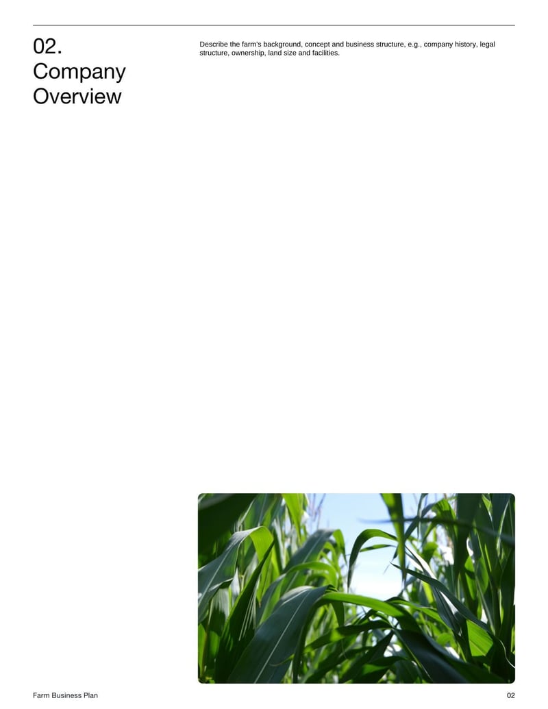 Farm Business Plan for managing crop, livestock or agribusiness operations and financials