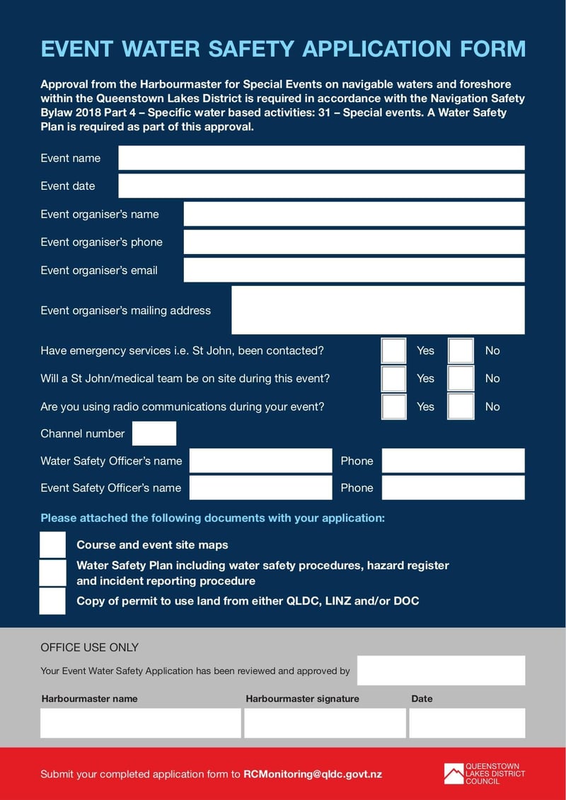 Large thumbnail of QLDC Event Water Safety Application Form - Apr 2022