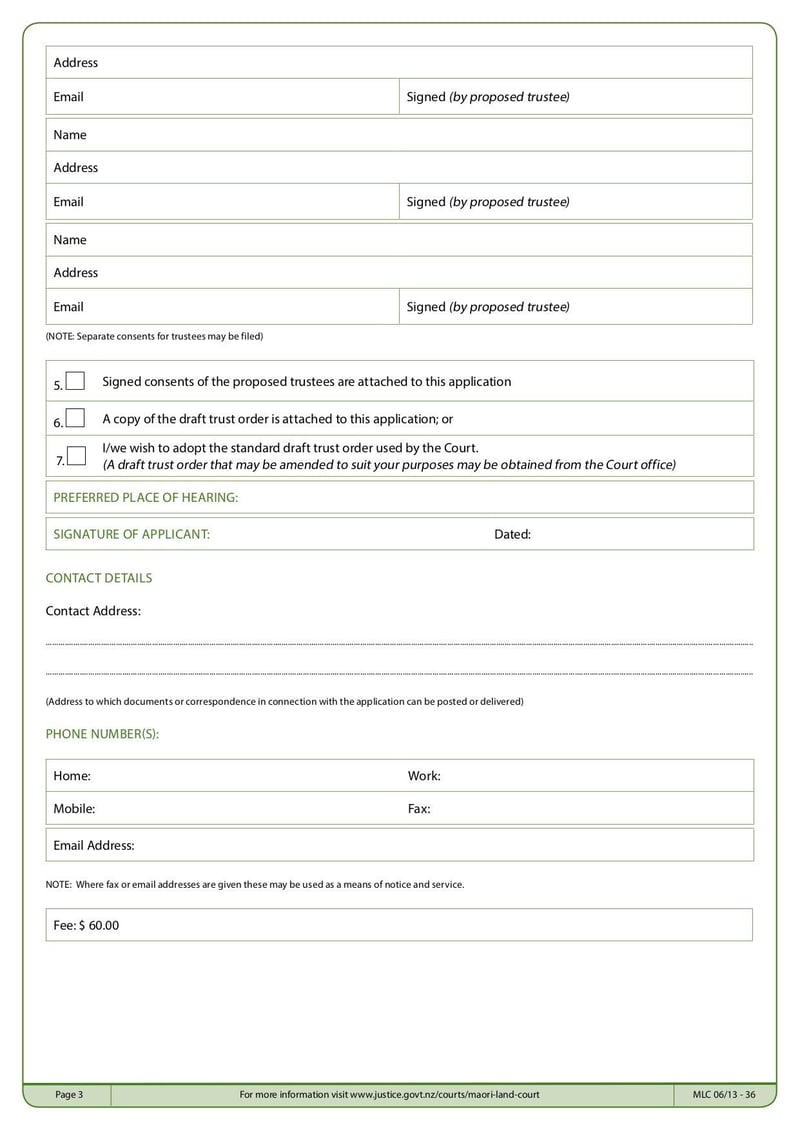Large thumbnail of MLC Form 36 Application to Constitute a Whanau Trust - Apr 2021