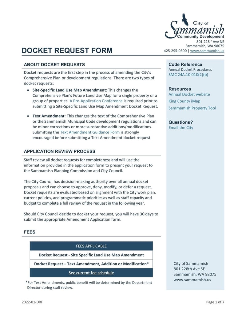 Large thumbnail of Docket Request Form - Jan 2022