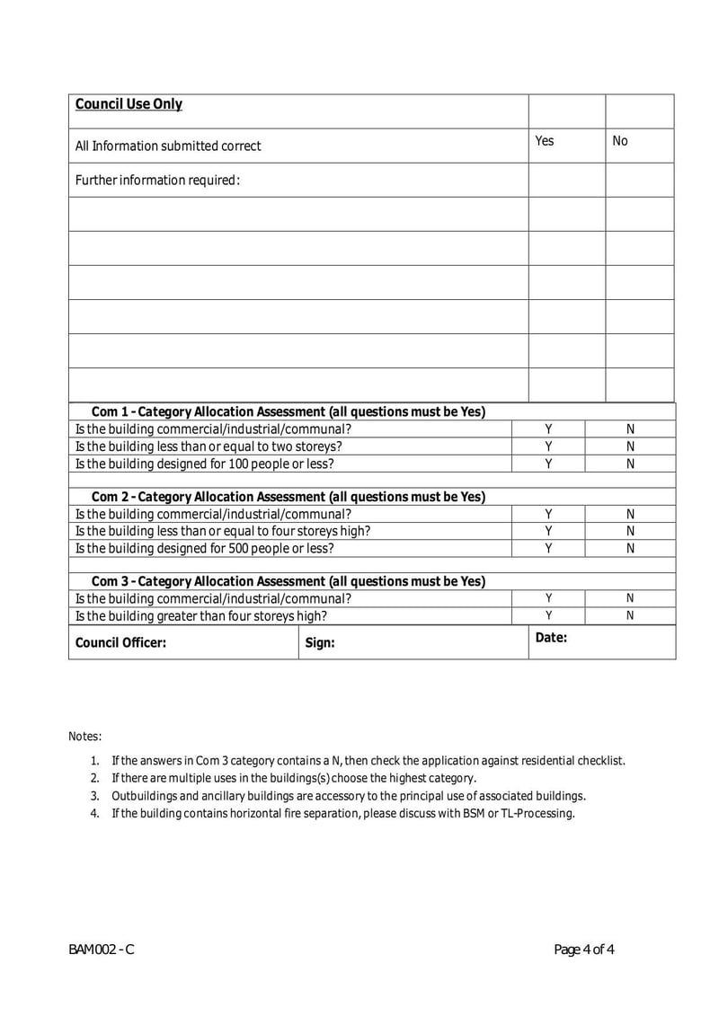 Large thumbnail of BAM 002-C - Commercial Checklist Form - Feb 2018