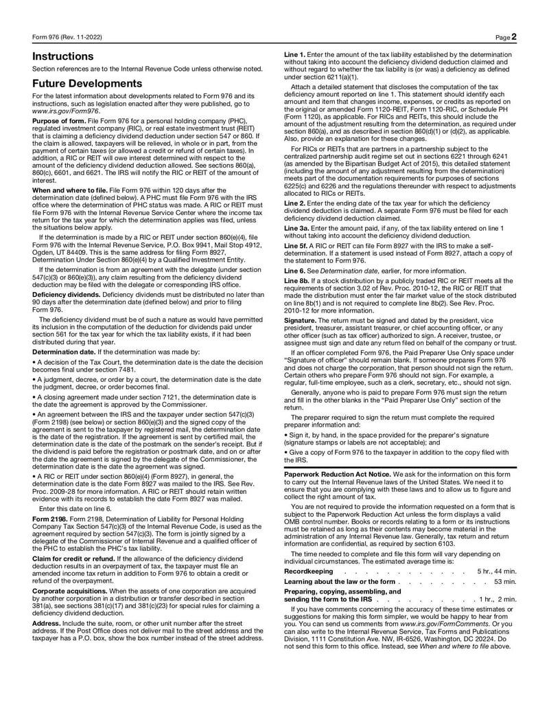 Large thumbnail of Form 976 - Nov 2022