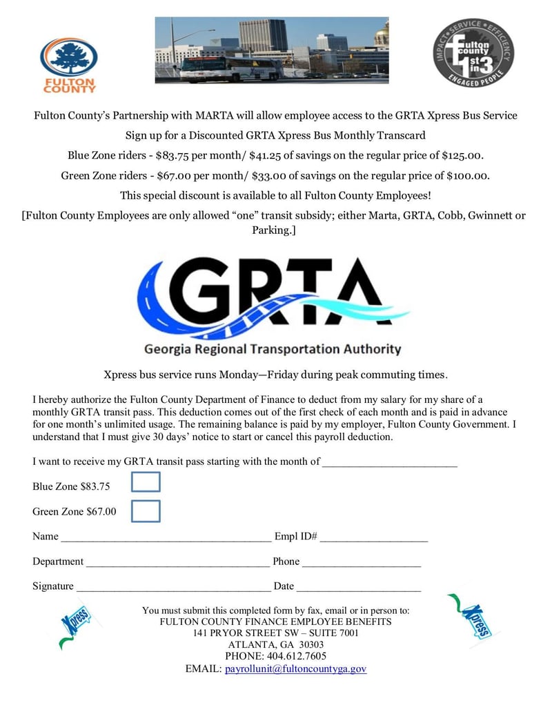 Large thumbnail of GRTA Monthly Transcard Enrollment Form - Apr 2020