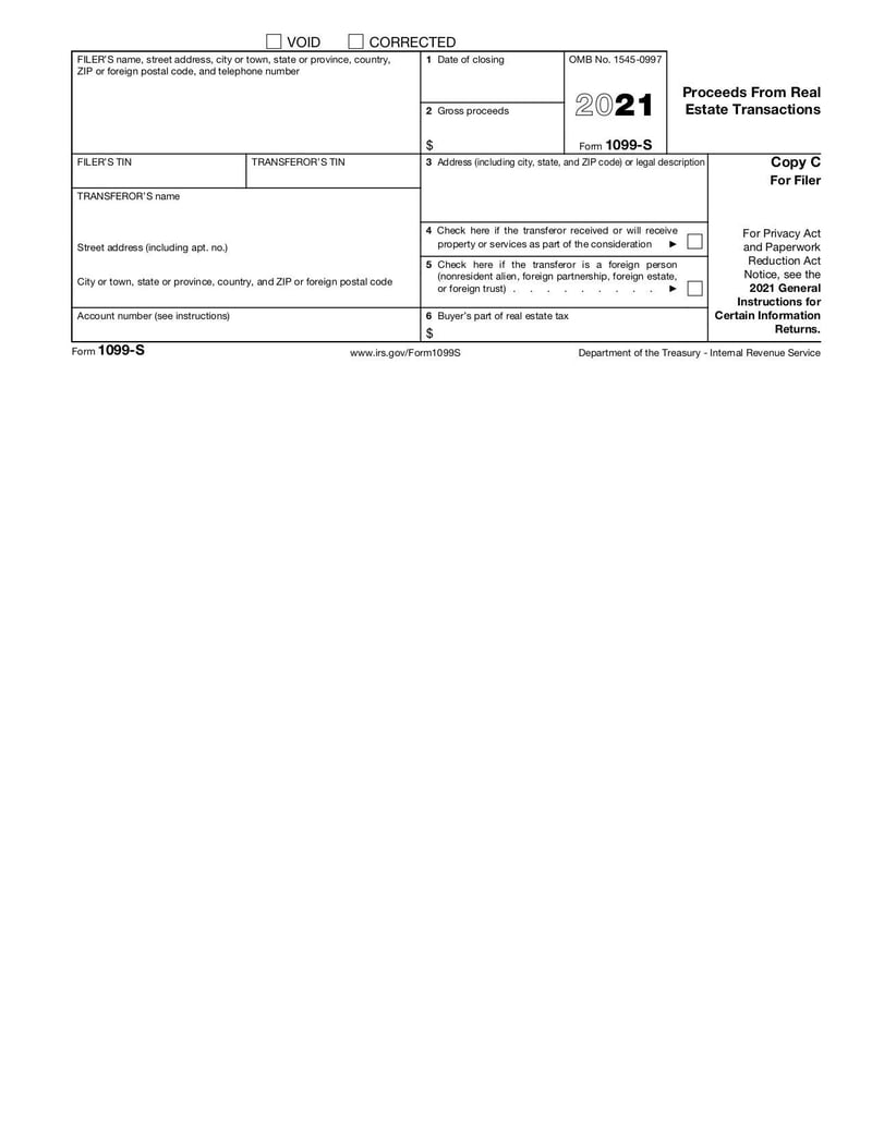 Large thumbnail of Form 1099-S - Jan 2021