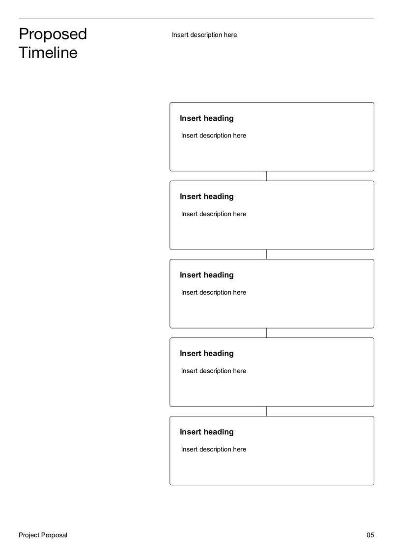 Generic Project Proposal Template for outlining project objectives, scope, and deliverables