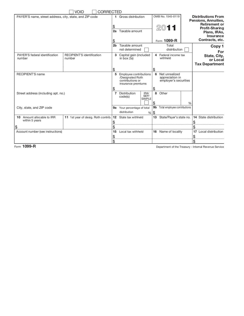 Large thumbnail of Form 1099-R - Sep 2016