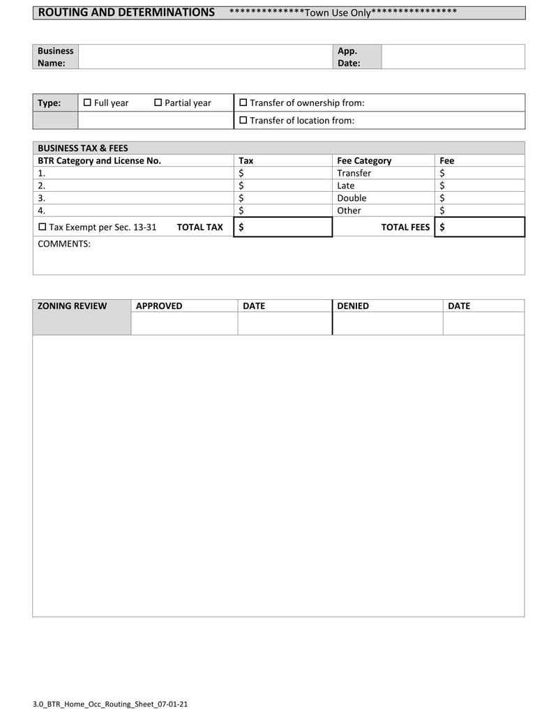 Large thumbnail of Home Occupations Application Checklist and Business Tax Receipt/Certificate of Use (2021)