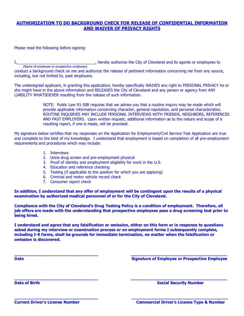 Large thumbnail of City of Cleveland Application Form - Aug 2013