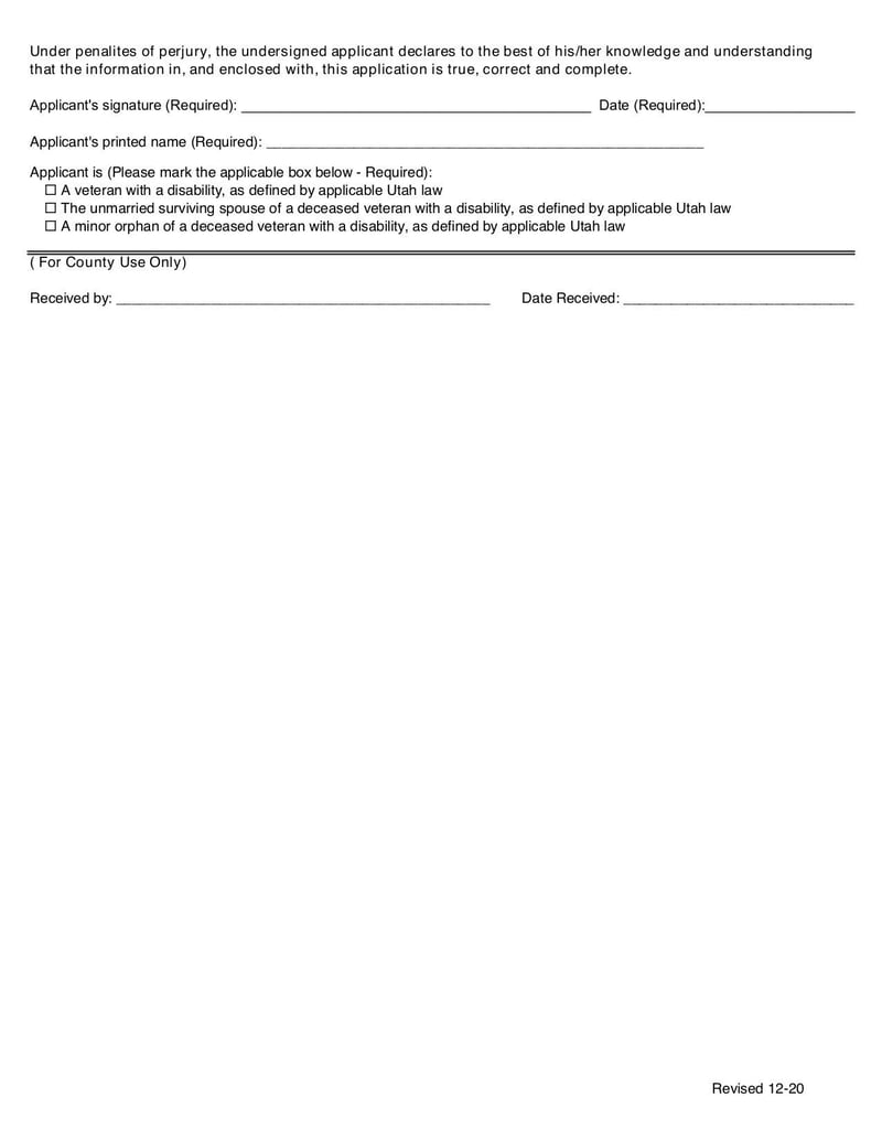 Large thumbnail of Application for the Veteran Armed Forces Tax Exemption - Apr 2020