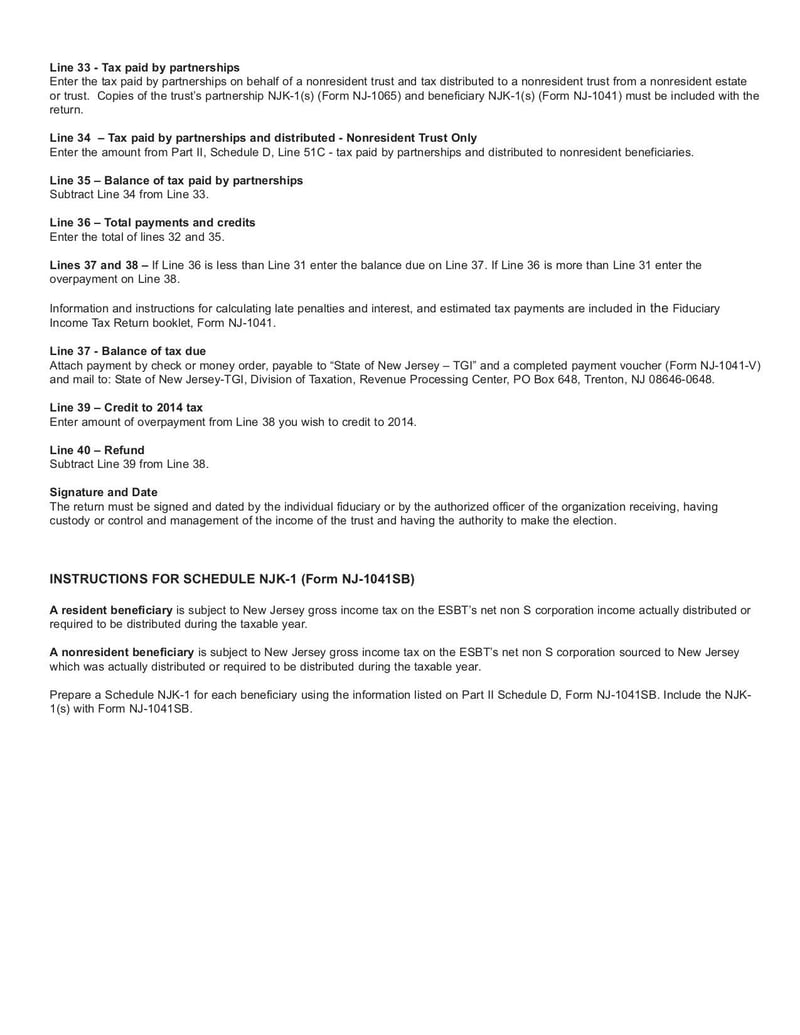 Large thumbnail of Form NJ-1041SB - Dec 2013