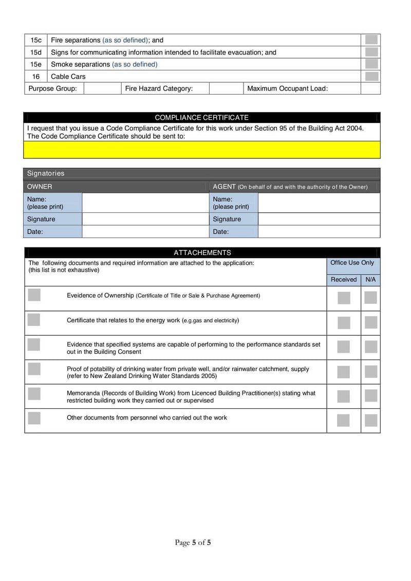 Large thumbnail of BAM 006 Code Compliance Certificate Application - Jan 2018