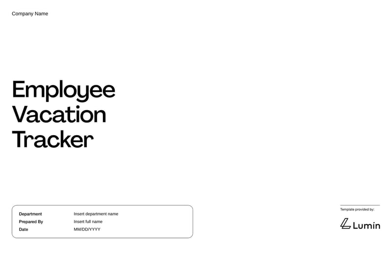 Employee Vacation Tracker for monitoring and managing employee time off across teams and departments