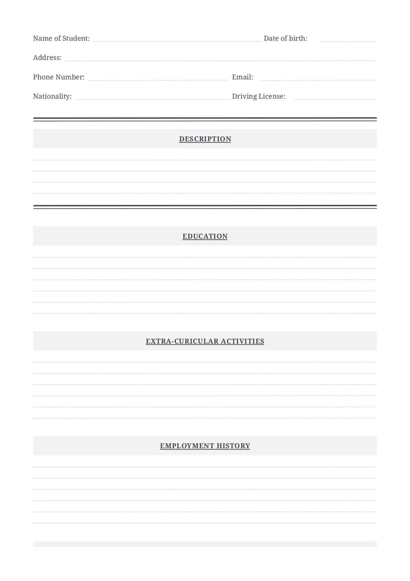 Large thumbnail of College Student Resume Template