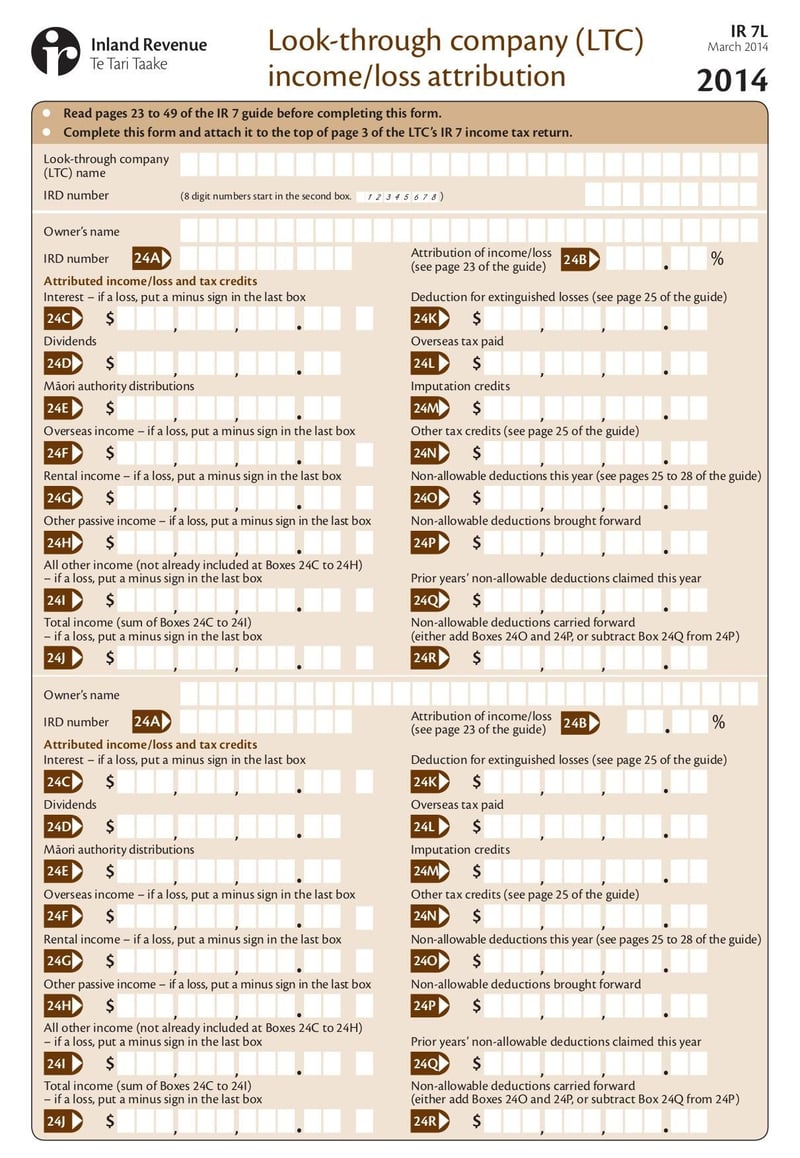 Large thumbnail of Form IR7L - Mar 2014