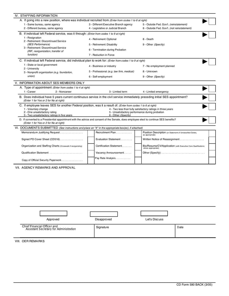Large thumbnail of Form CD-590 Executive Personnel Transaction - Mar 2005