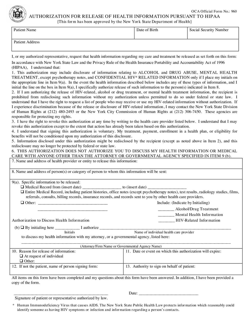 Large thumbnail of OCA Official Form 960 - Feb 2004