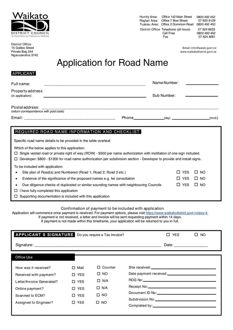 Large thumbnail of Road Name Application - Sep 2022