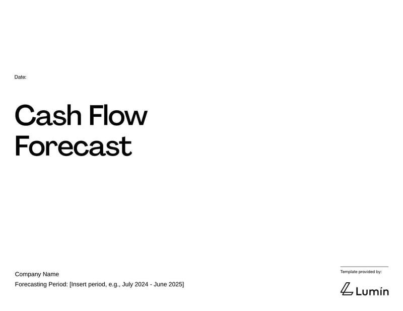Cash Flow Forecast Template for New Zealand for projecting income and expenses over time