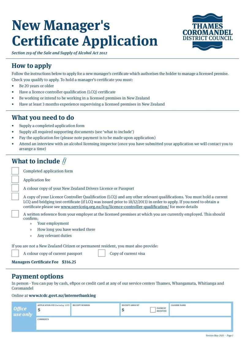 Large thumbnail of New Manager's Certificate Application - May 2021