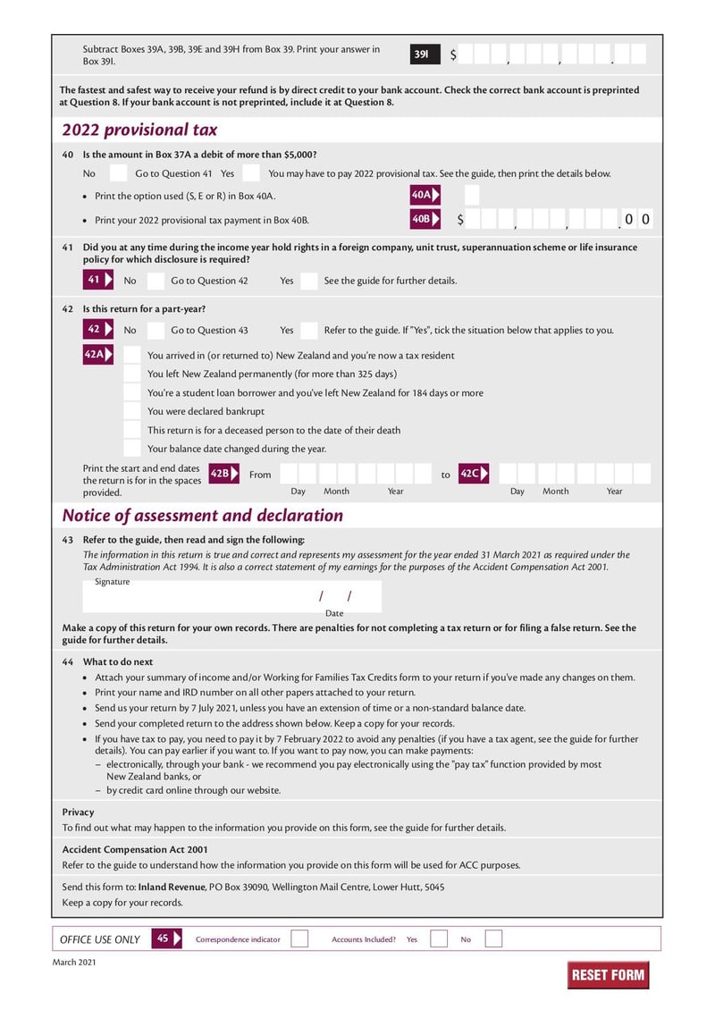 Large thumbnail of Form IR3 - Mar 2021