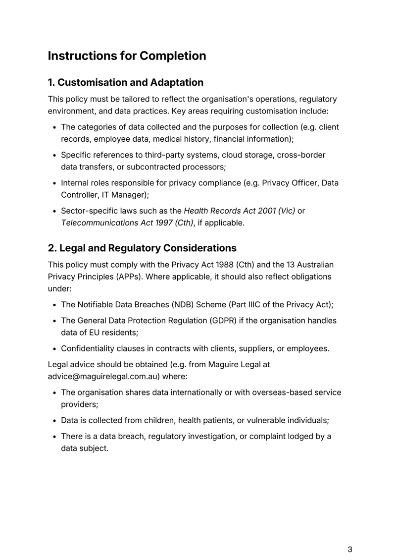 Privacy and Confidentiality Policy for Australian organizations ensuring compliance with the Privacy Act 1988 and confidentiality obligations