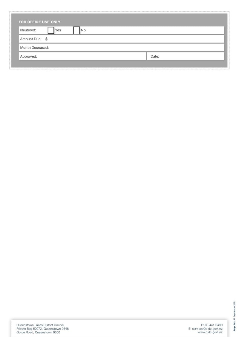 Large thumbnail of Application for a Transfer or Refund of a Dog Registration Fee - Sep 2021