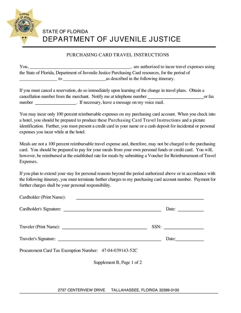 Large thumbnail of Supplement B Purchasing Card Travel Instructions - Apr 2005